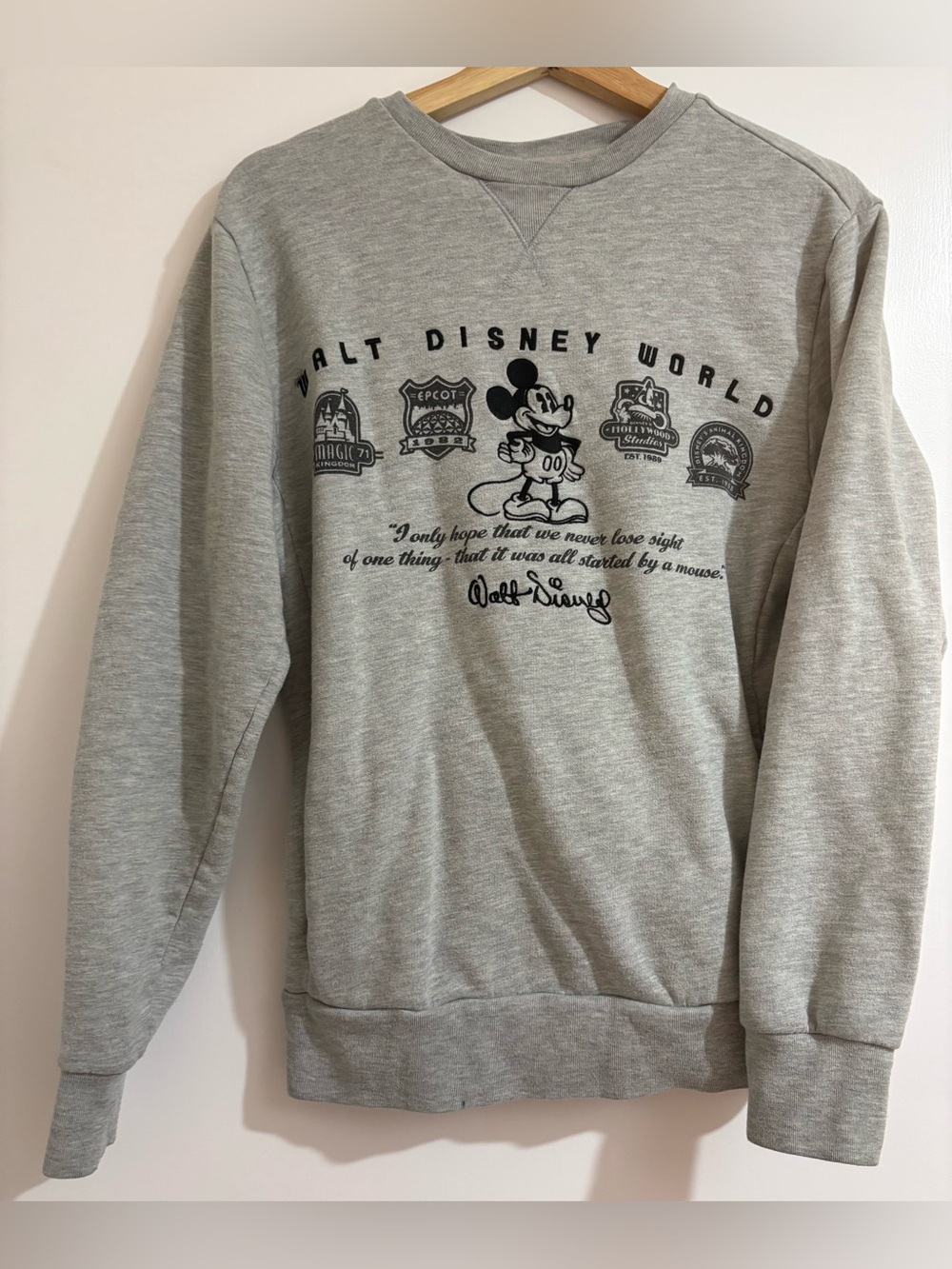 Disney Parks Boys S Gray Mickey Mouse Walt Disney World Crewneck Sweatshirt